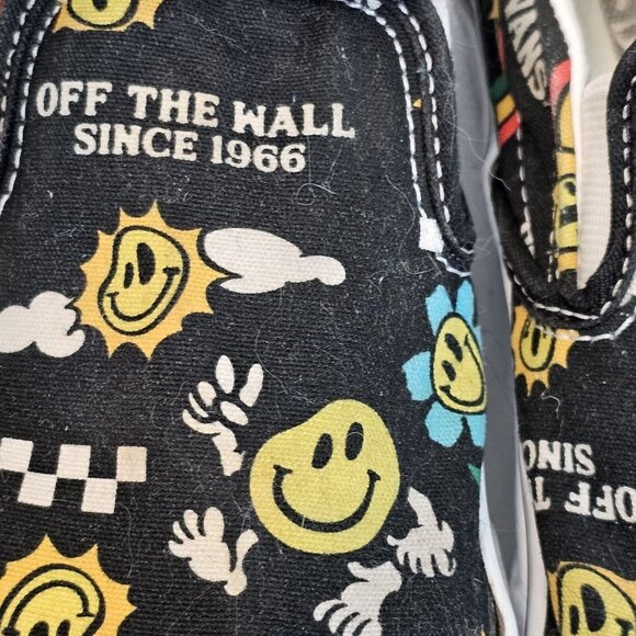 VANS Better Day Slip-on Skate Shoe Sneaker Mens 4.5 Womens 6 Low Smileys Rainbow - Picture 13 of 14